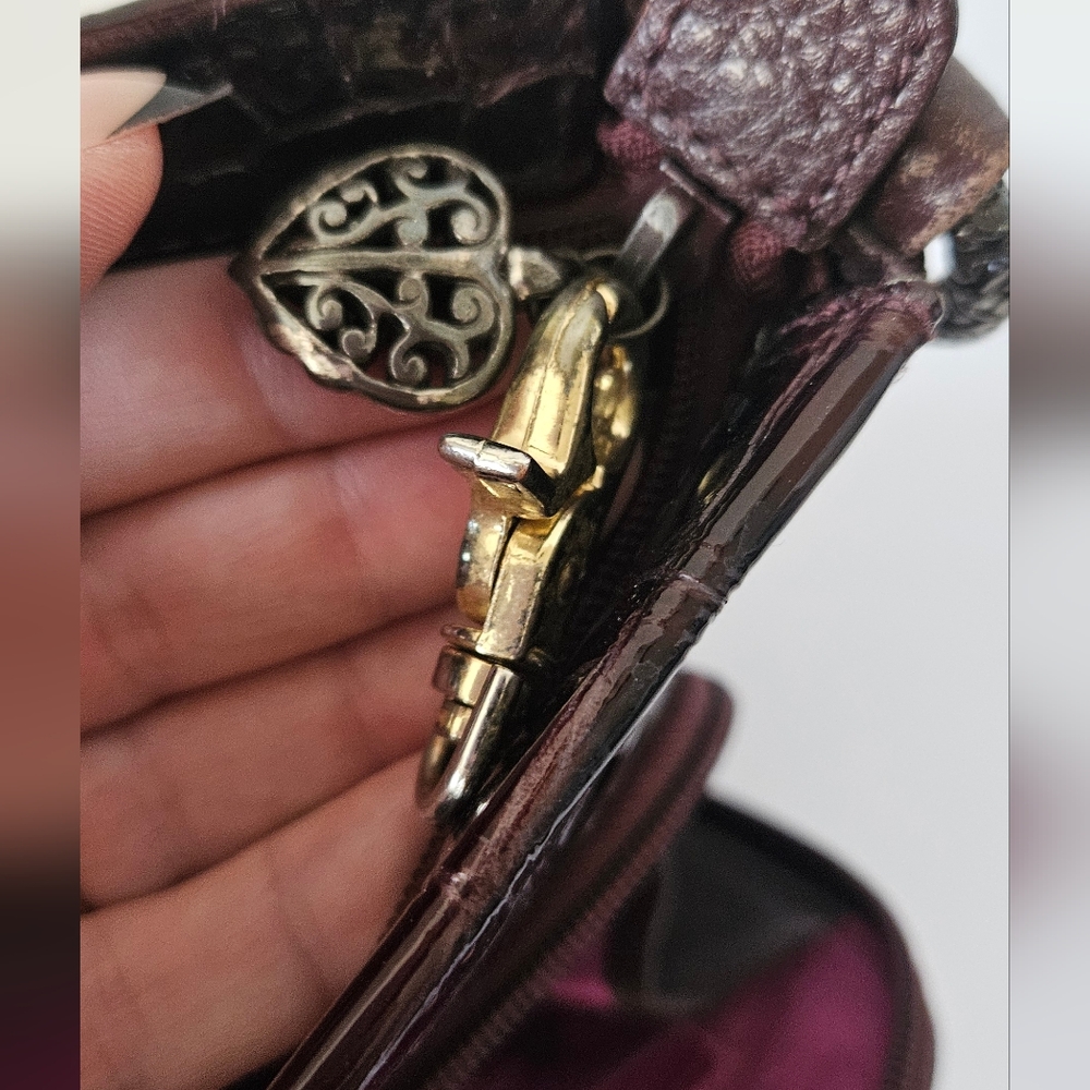 Brighton Croc Embossed Leather Shoulder Bag - Picture 7 of 13